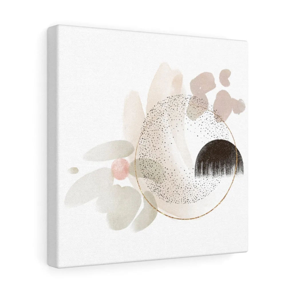 Abstract Canvas Art | Beige White Gold Brown