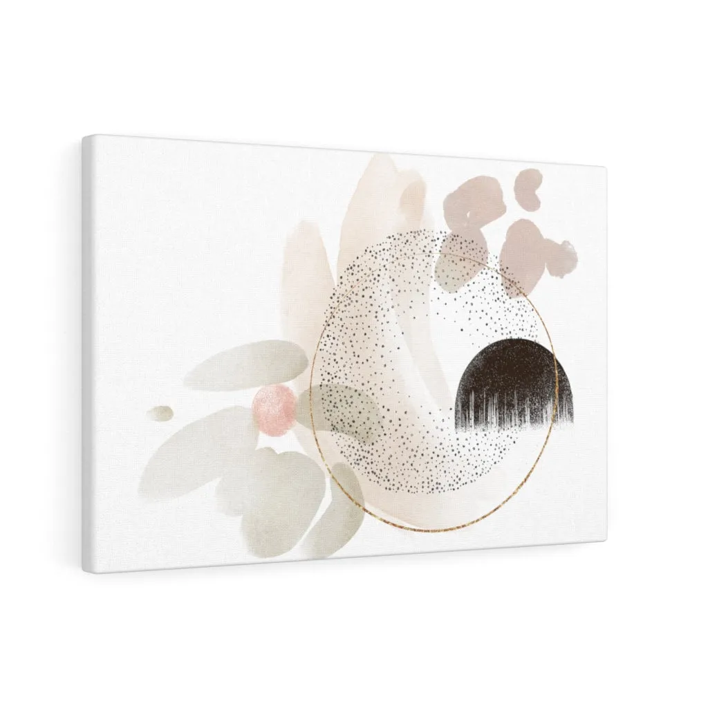 Abstract Canvas Art | Beige White Gold Brown