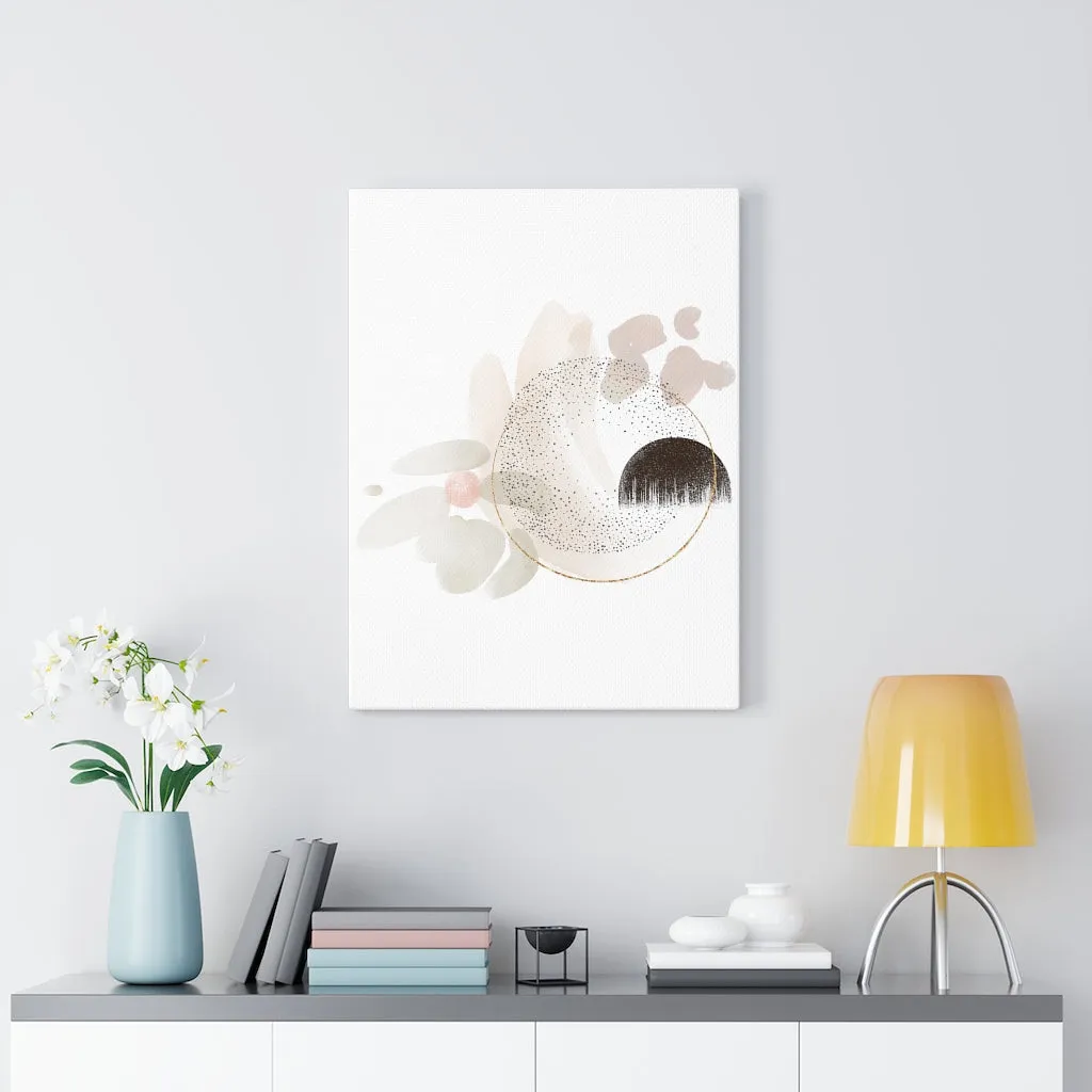 Abstract Canvas Art | Beige White Gold Brown