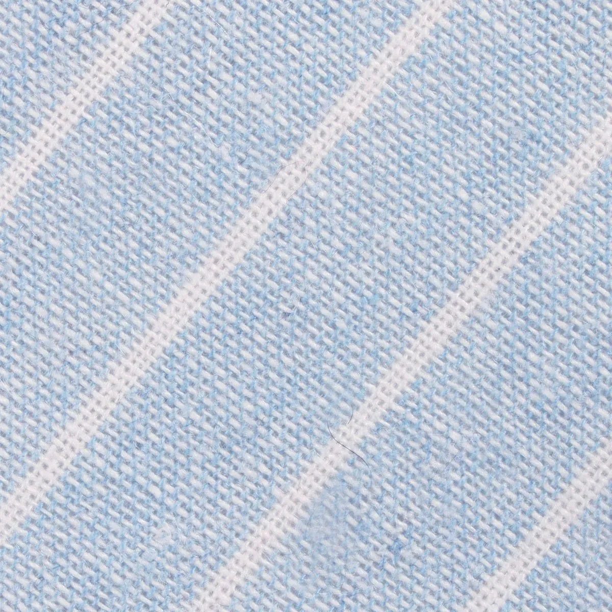 Baby Blue Wide Pinstripe Linen Self Bow Tie