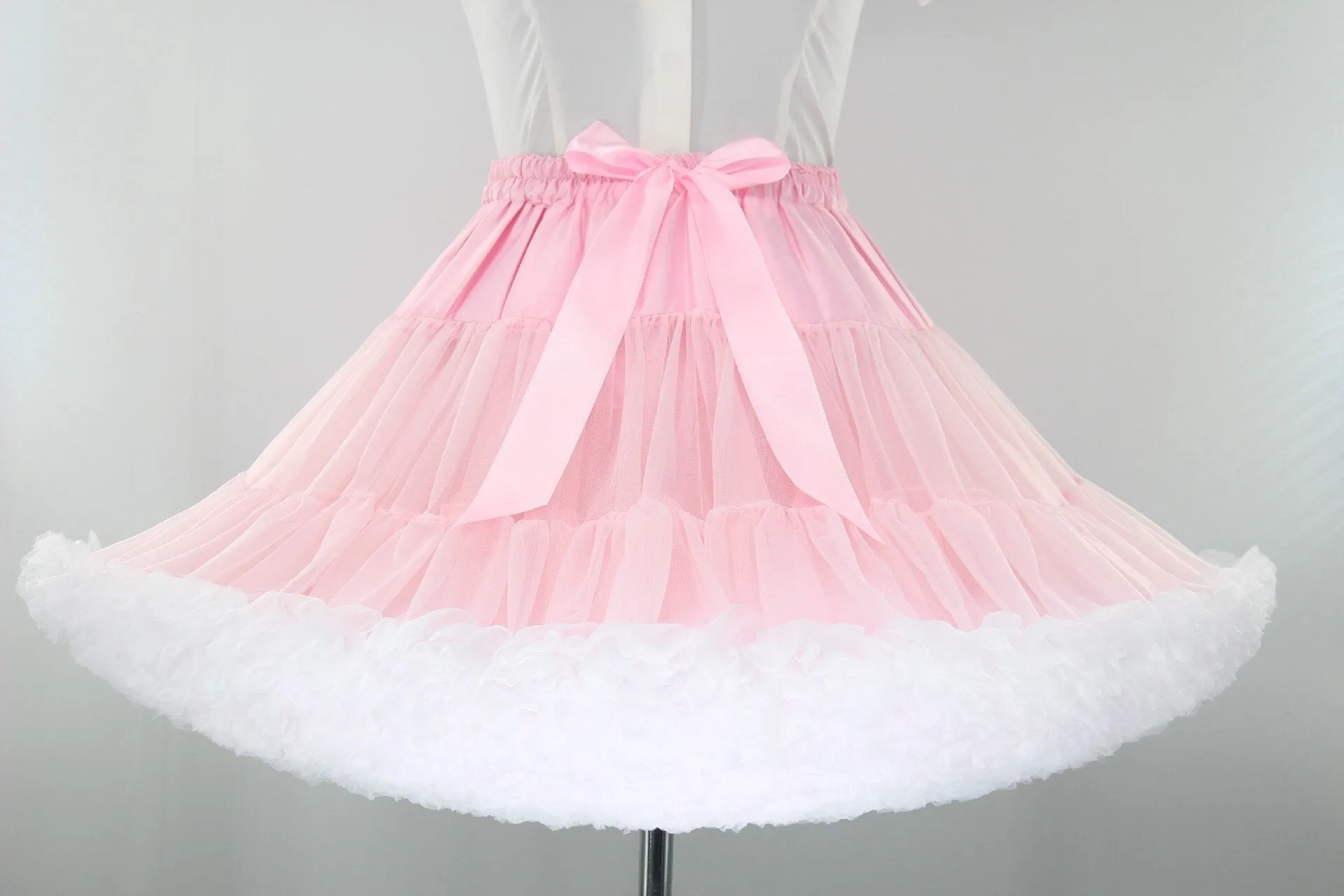 Colorful Women's Tutu Skirt Adult Tulle Ballet Dance Costume Fluffy Short Petticoat