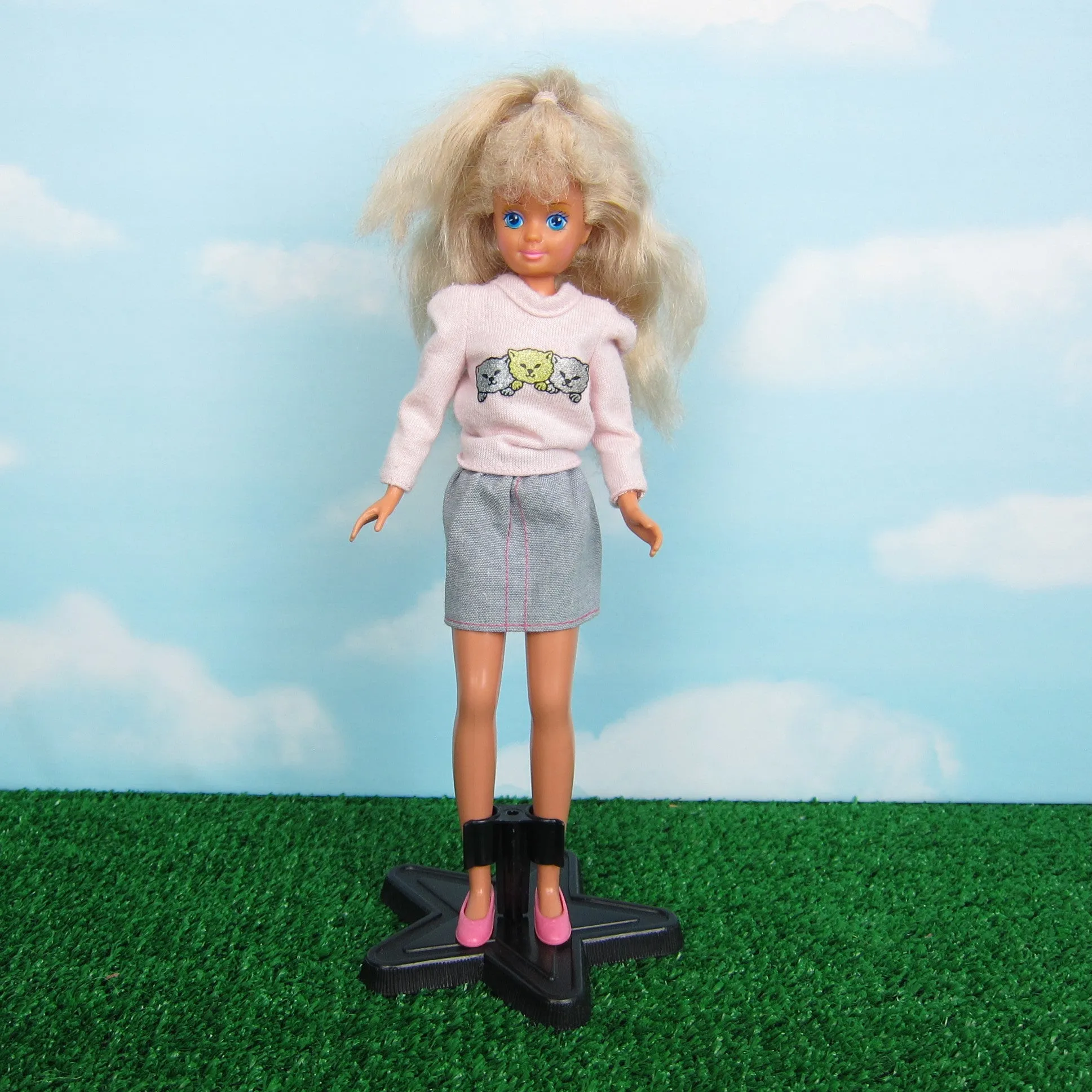 Denim Fun Skipper Vintage 1989 Barbie Doll