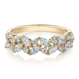 Dress ring with 1.15 carats* of diamond simulants in 10 carat yellow gold