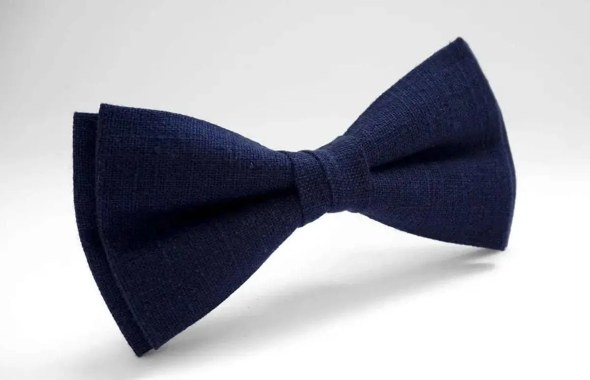 Elegant Dark Blue Bow Tie | Navy Blue Men's Accessory