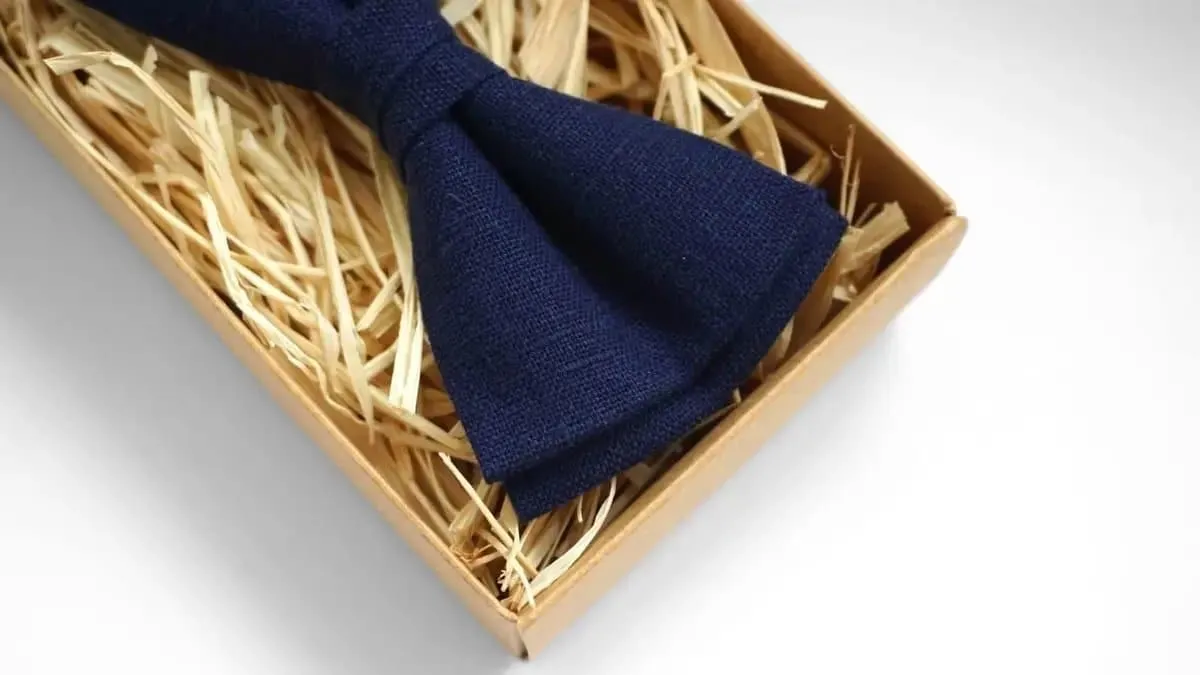 Elegant Dark Blue Bow Tie | Navy Blue Men's Accessory