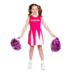 Girls Pink Cheerleader Costume Party Halloween Costume