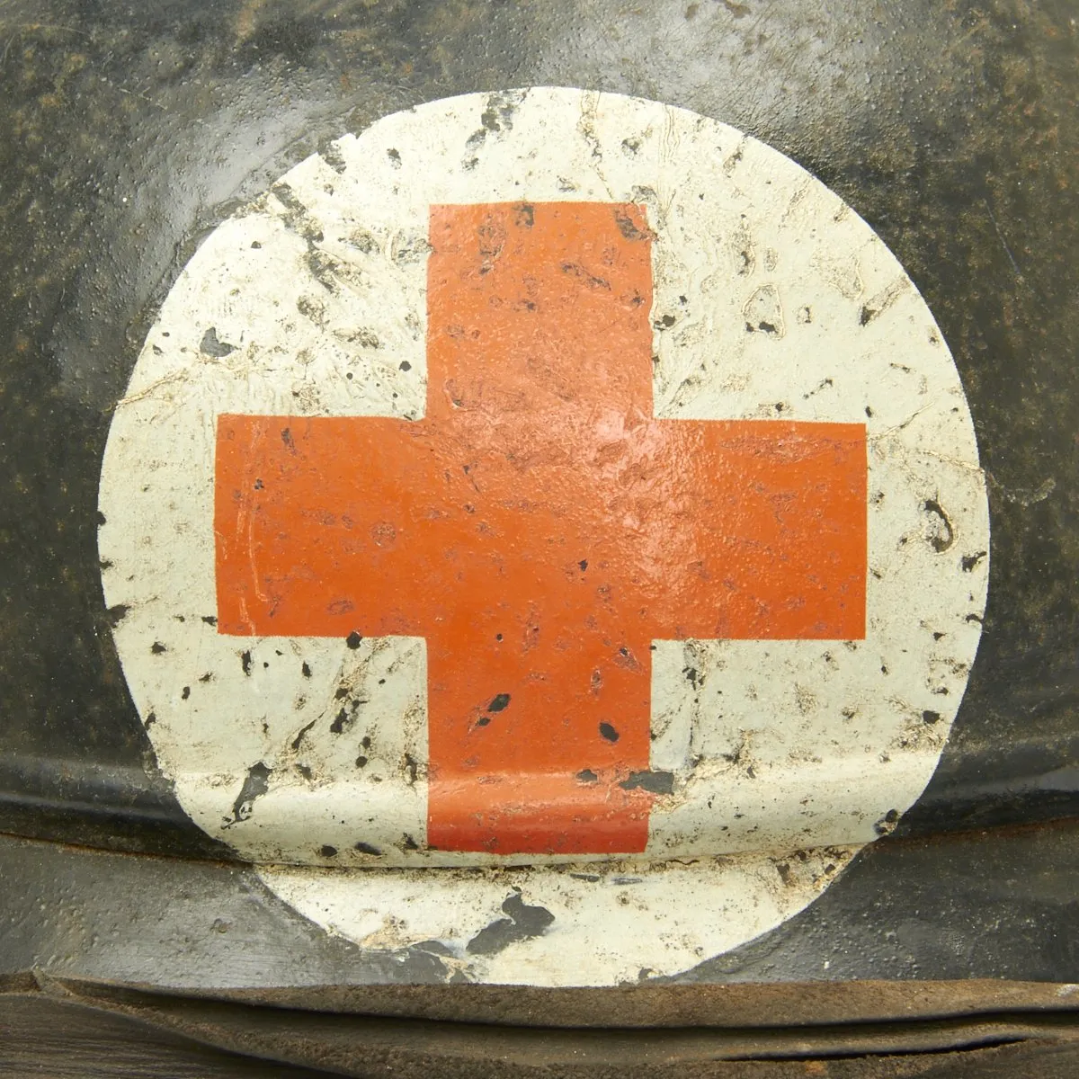 Original German WWII M38 Luftschutz Medic Helmet