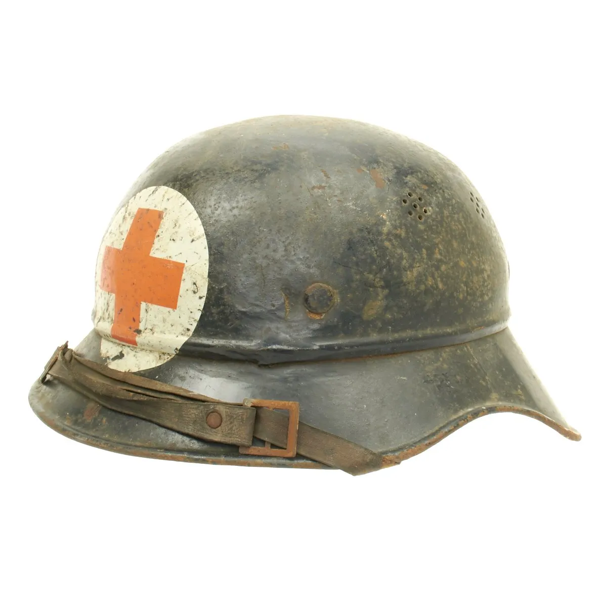 Original German WWII M38 Luftschutz Medic Helmet