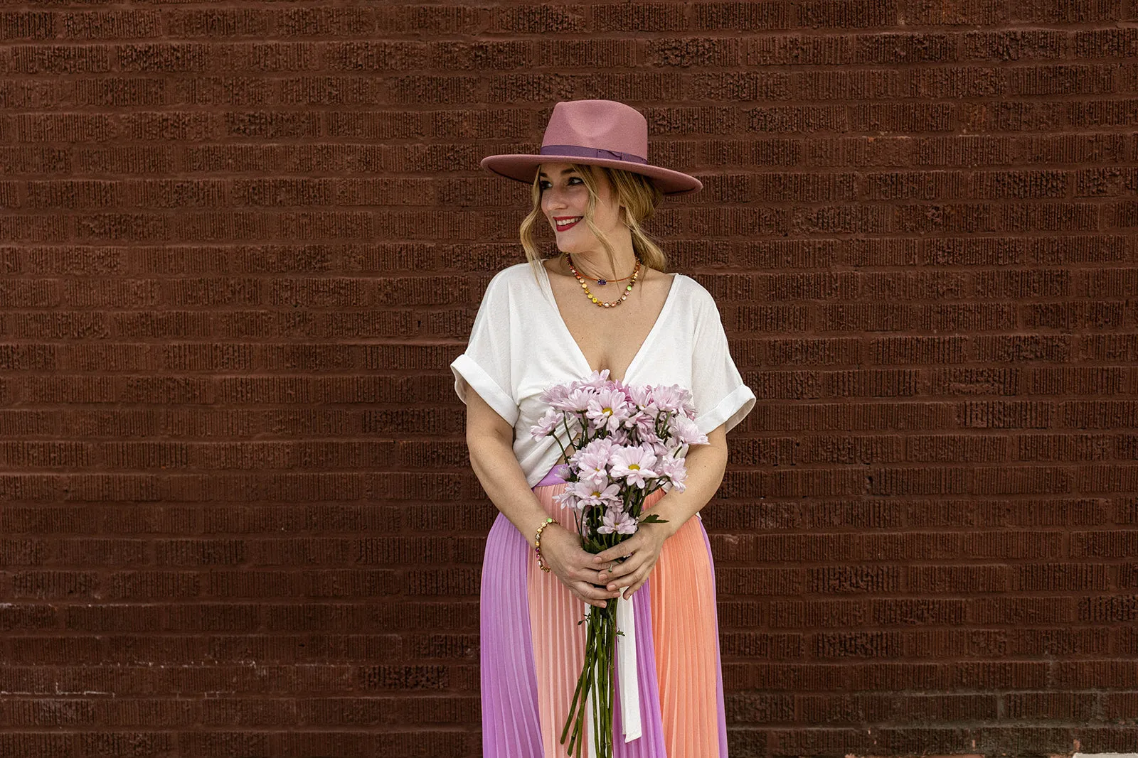 polly skirt in lavender coral