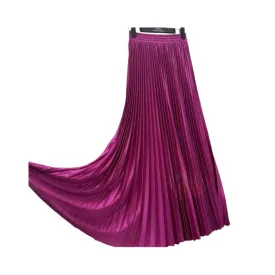 Pre Order:  Solid Pleated A-Line Maxi Skirt