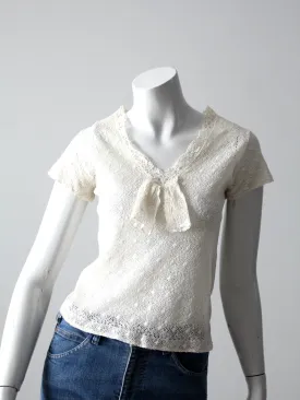 vintage white lace blouse